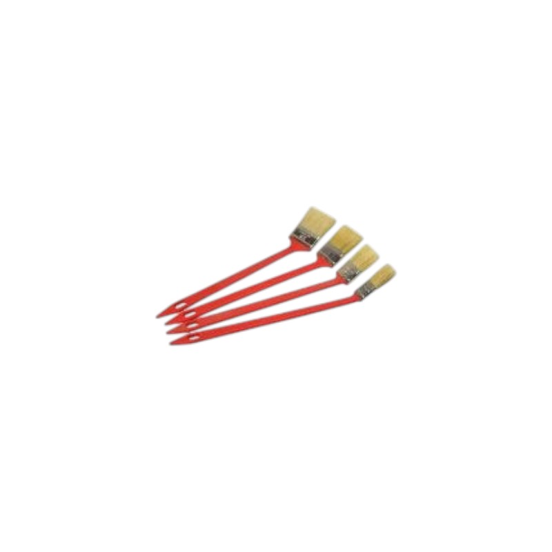 Radiatorborstel van rood plastic met blonde haren, maat 1